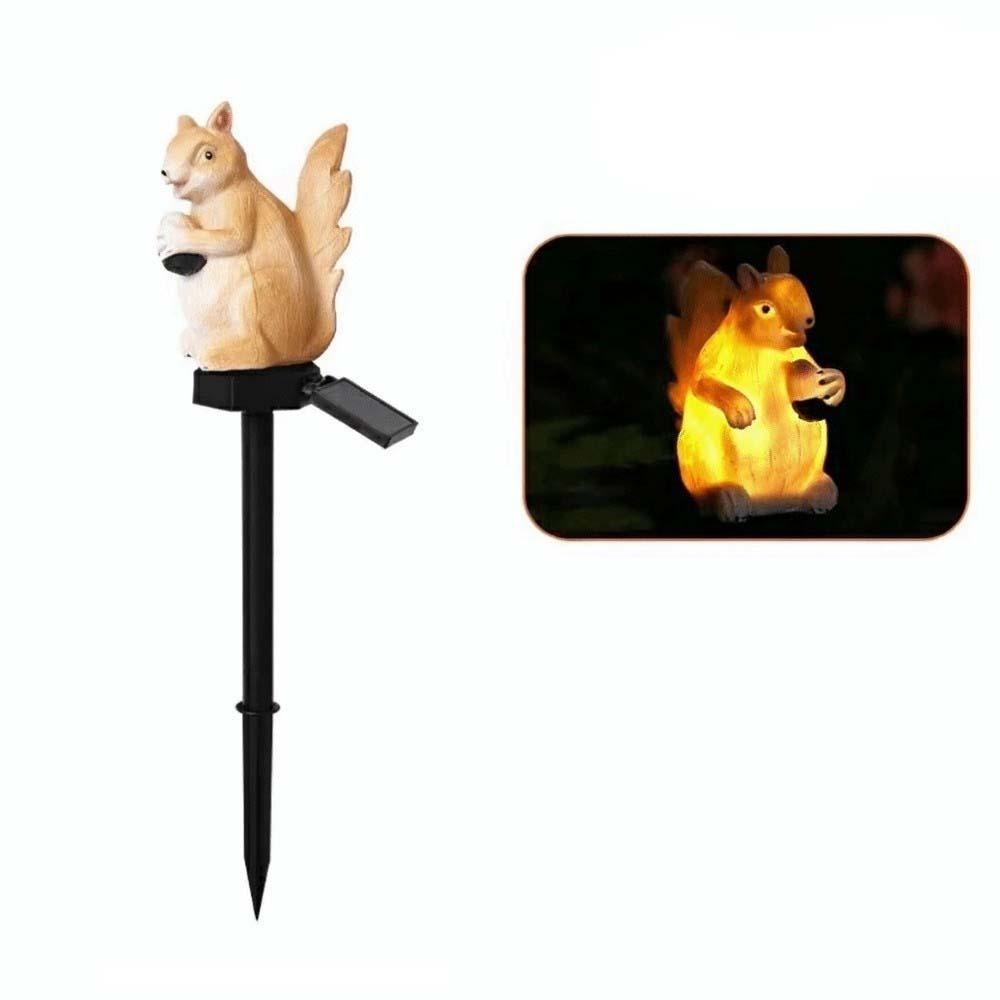 Waterproof Solar Animal Lamp Ground Insertion Cute Outdoor Solar Light Realistic Decorative Rabbit Squirrel Lawn Light Outdoor