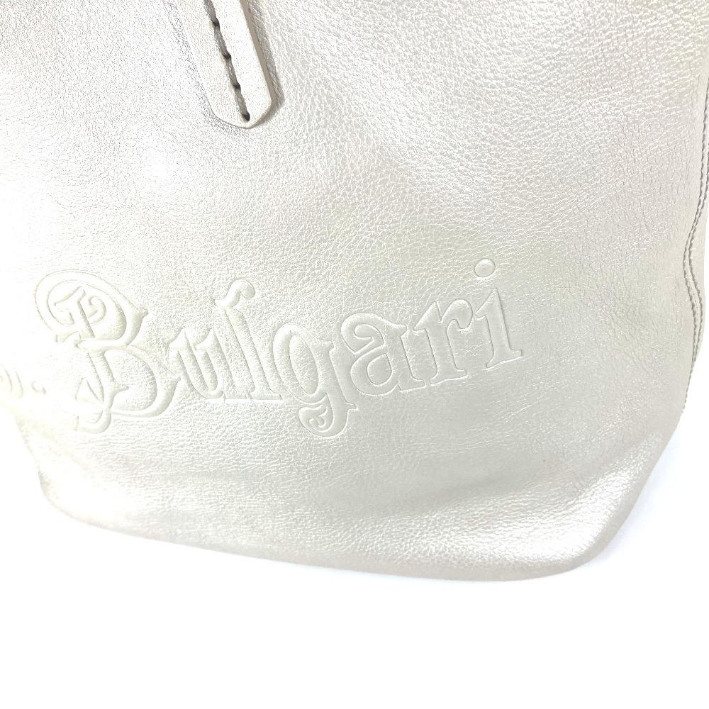 BVLGARI S.bulgari logo Sotirio Shoulder Bag Tote Bag Leather Silver