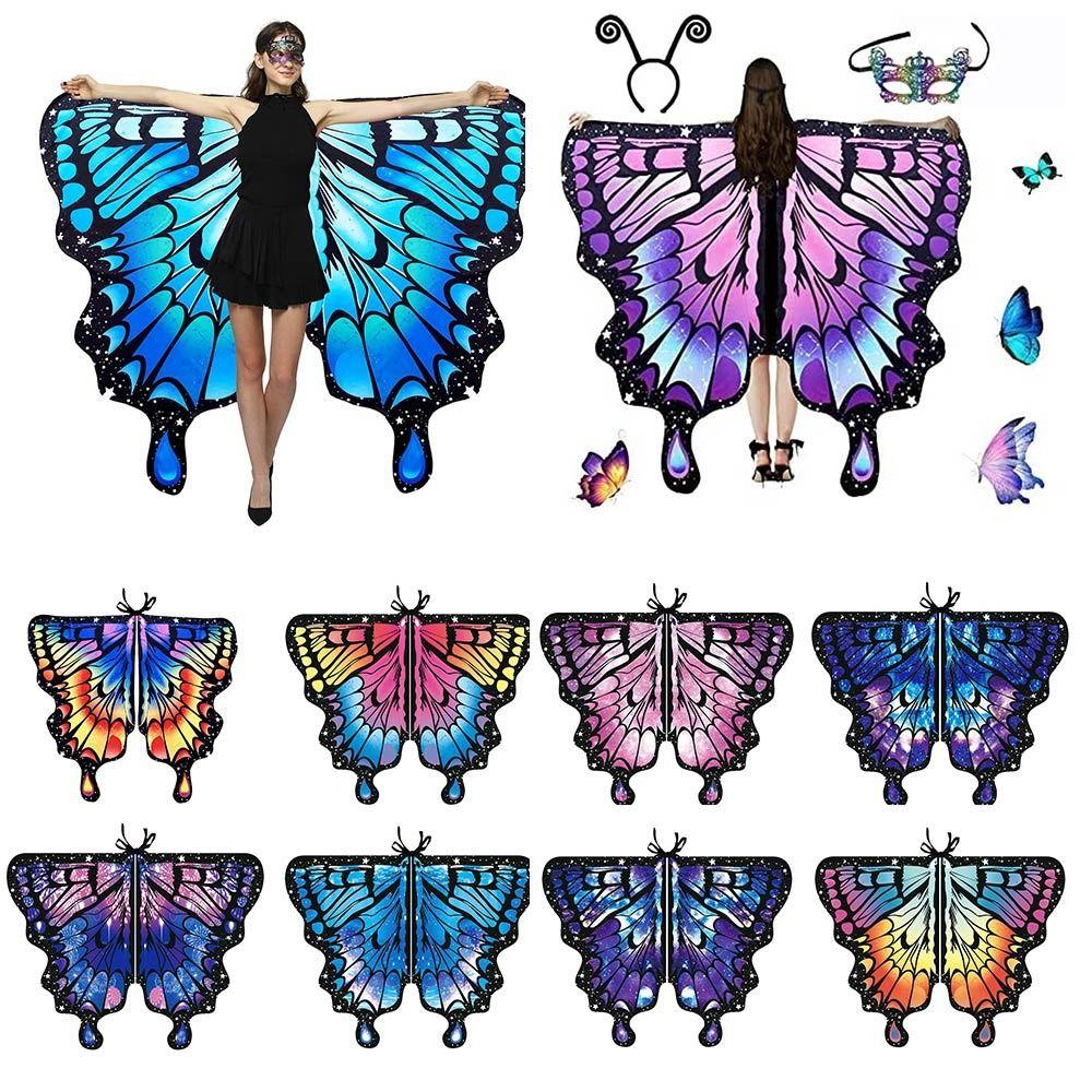 Fairy Festival Rave Dress Party Favor Cloak Butterfly Scarf Butterfly Wings Shawl Butterfly Costume
