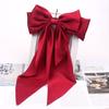 Нескользящий Плотный Элегантный Изысканный Пружинный Зажим Китайский Стиль Большой Бант Лента Декор Пружинная Заколка Аксессуары для Волос