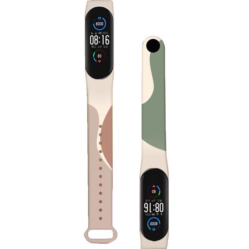 Стильный ремешок с граффити в стиле Моранди для Xiaomi Mi Band 3/4/5/6, регулируемый и влагостойкий
