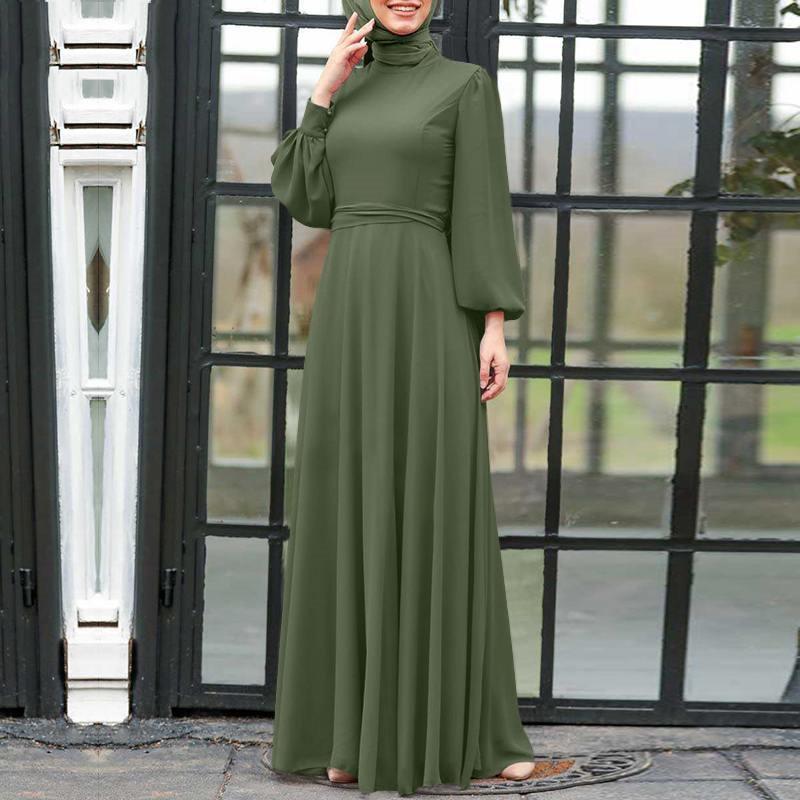 Мода Женщины Исламская Одежда Абая Кафтан Платье Хиджаб Дубай Малайзия Арабский Мусульманский Вечернее Платье