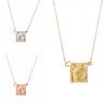 Stainless Steel Photo Frame Necklace Retractable DIY Photo Album Necklace Butterfly Neck Jewelry Accessories