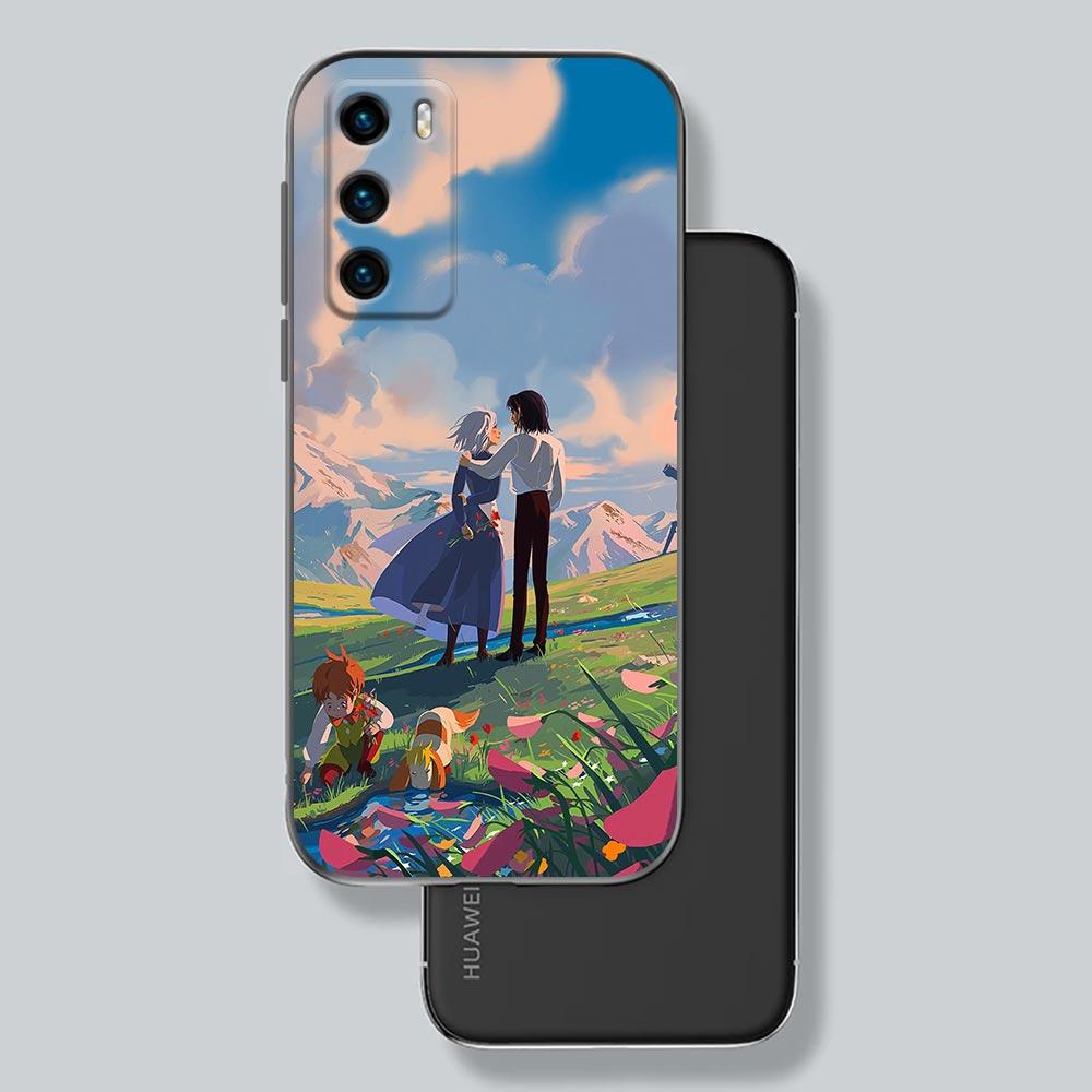 Чехол для телефона Huawei P30 P40 P20 Lite P50 Pro P Smart Z 2019 2020, чехлы Fundas Cover Миядзаки Хаяо аниме «Ходячий замок Хаула»