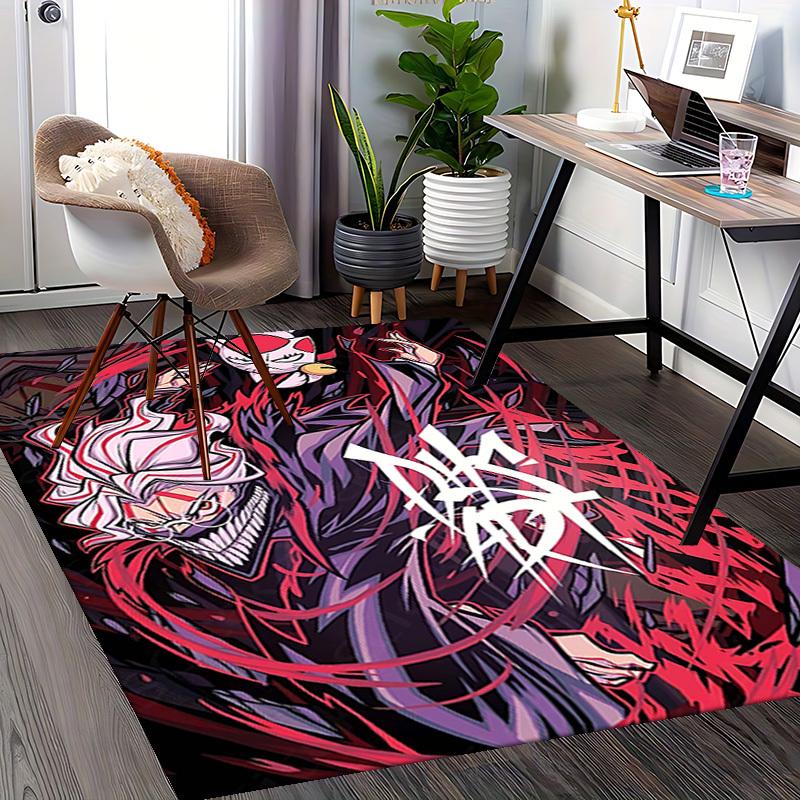 1pc Anime Cat and Demon Slayer Chair Mat - Dark Art Office Decor Carpet for Anime Lovers, Festival Gift, Universal Seasonal Decoration for Home Office