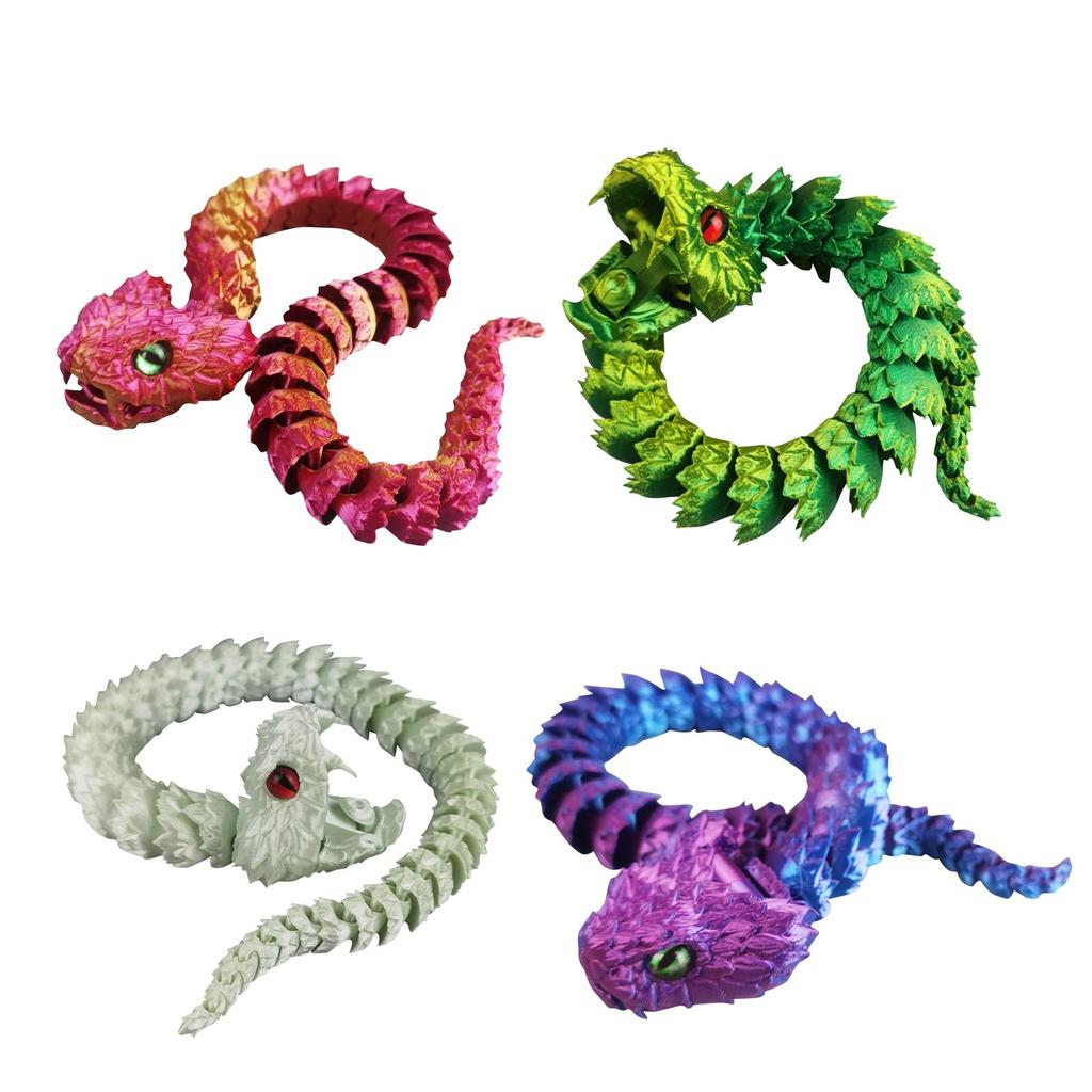 3D-печатная змея, кусающая палец, подвижные суставы, игрушки для взрослых и детей