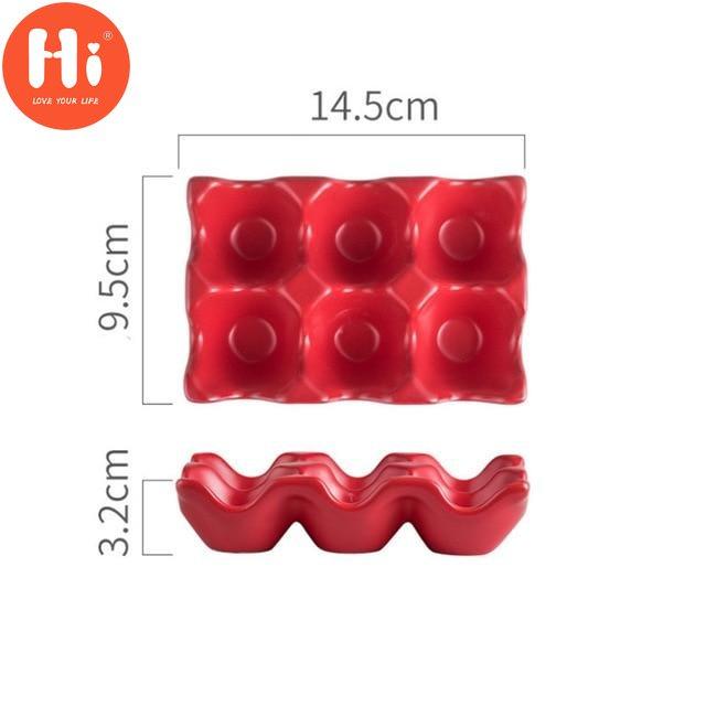 Hi Nordic 6 решеток держатель для яиц керамический противоскользящий ящик для яиц лоток для хранения в холодильнике