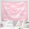 Pink Sky Background Cloth Room Hanging Cloth Bedside Decoration Painting Room Tapestry, Living Room Background Wall Cloth