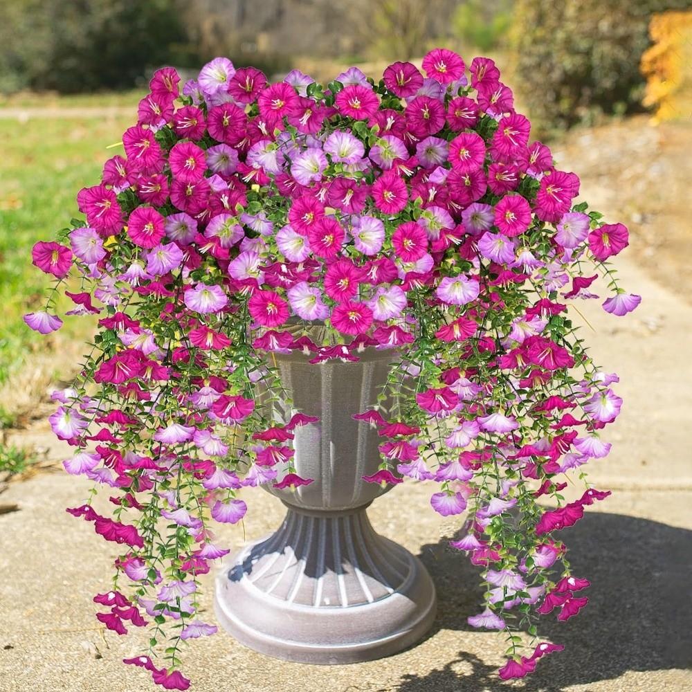 Blooming Flowers Artificial Morning Glory Flowers DIY Balcony Garden