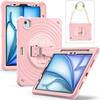 Rotating Hand Strap Case for IPad Air Pro 13 11 2026 M4 2025 M5 M3 2024 M2 Air 4 5 Pro 11 12.9 2018-2022 Heavy Duty Stand Cover