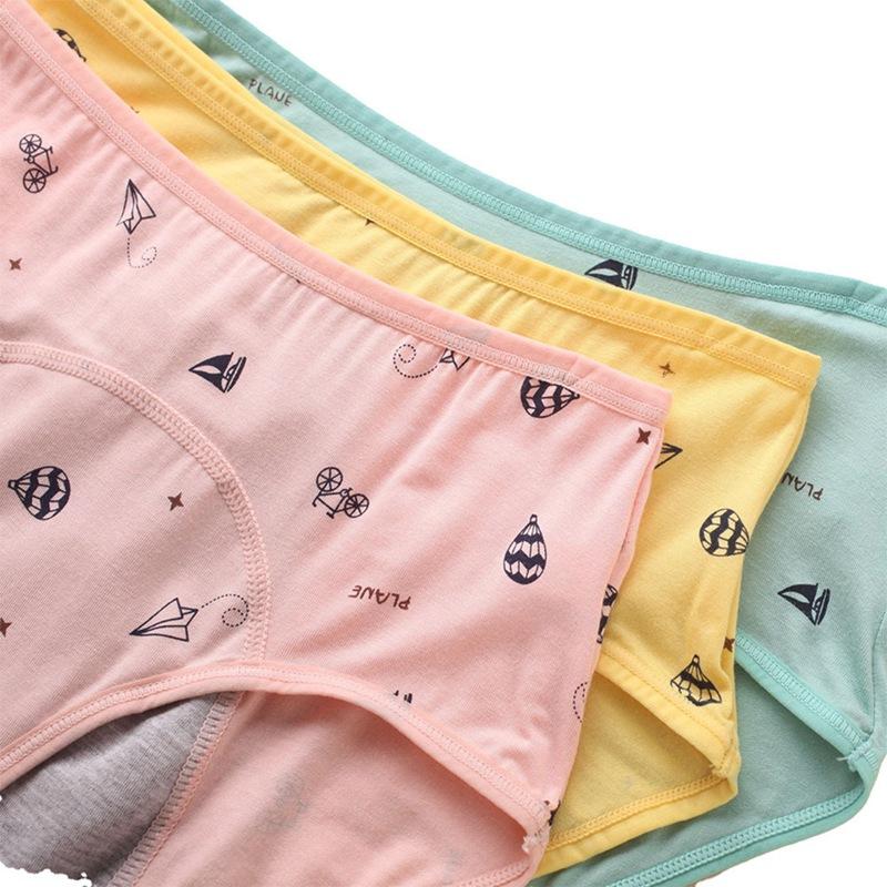 Girls' Physiological Panties Menstrual Hygiene Underpants Children's Underwear Low Waist Briefs
