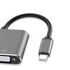 Адаптер 2-в-1 Type C на HD Multimedia Interface VGA, поддержка 4K 30 Гц, Plug and Play, преобразователь Type C на VGA, серый