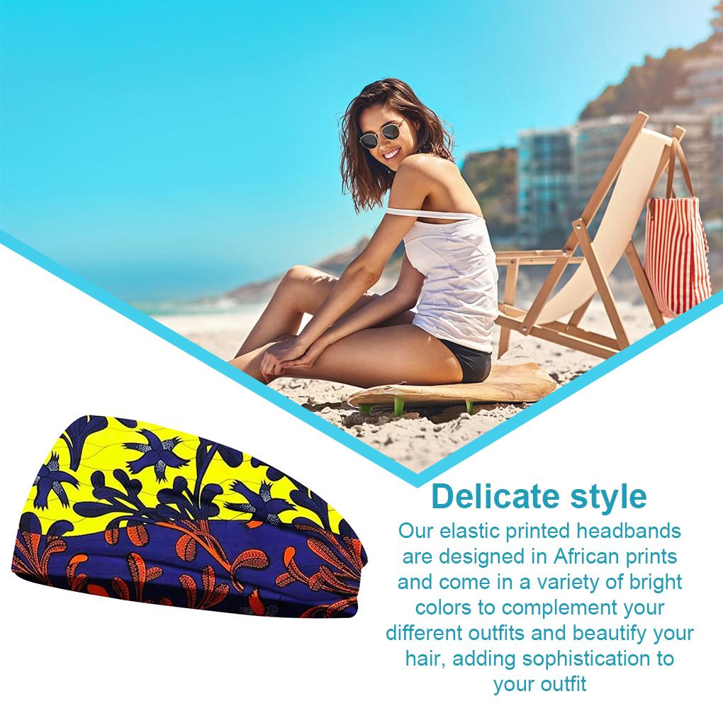 Повязки на голову Спортивные Геометрический Цветочный принт Винтажный стиль Повязка на голову Потовпитывающая повязка Головной убор Мягкость Обертывание Йога Спортзал Бег Женщины