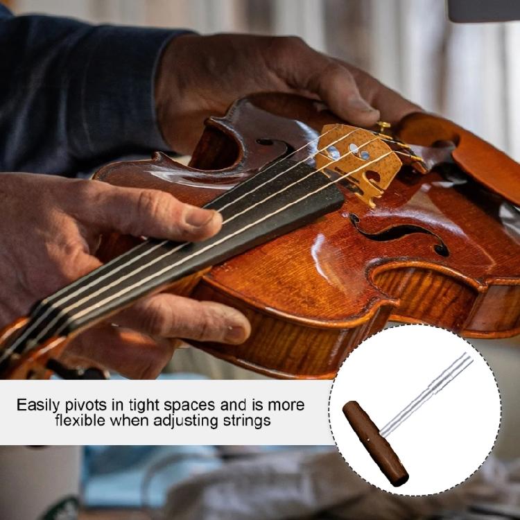 Piano Tuning T Wrench for Musicians Piano Tuner Spanner with Natural Wood Handle Multiple Usage Spanner