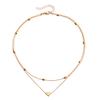 Europe, America, simple peach heart multi-layer necklace women, personalized creative accessories pendant collarbone chain