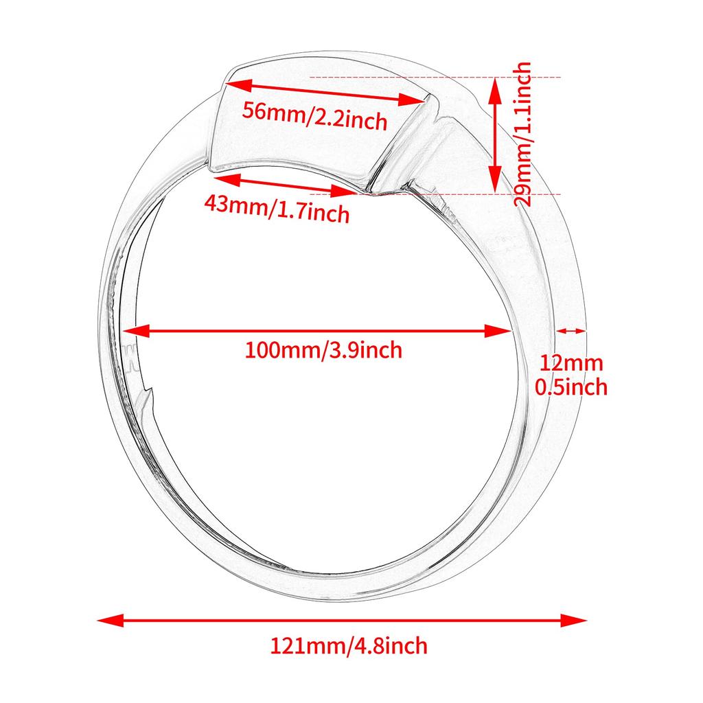 HDBUBALUS Декоративное кольцо, ободок, козырек для спидометра мотоцикла Dyna FLD Wide Glide FXDWG Softail FLSL FLDE FLHC FLHCS Road King Алюминиевый 5-дюймовый