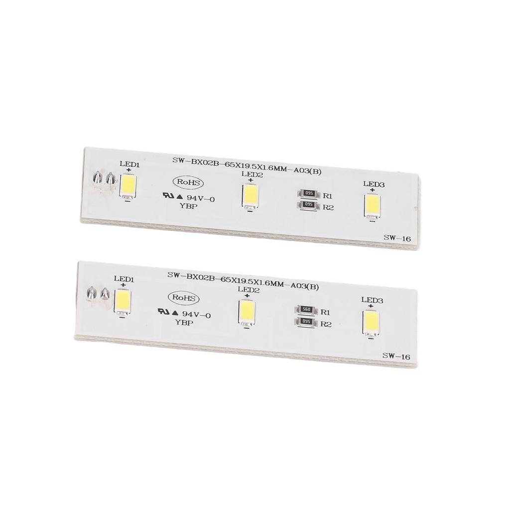 2Pcs Refrigerator LED Light Strip Bar Replacement Freezer Refrigerator Light Strip Bar Repair Part