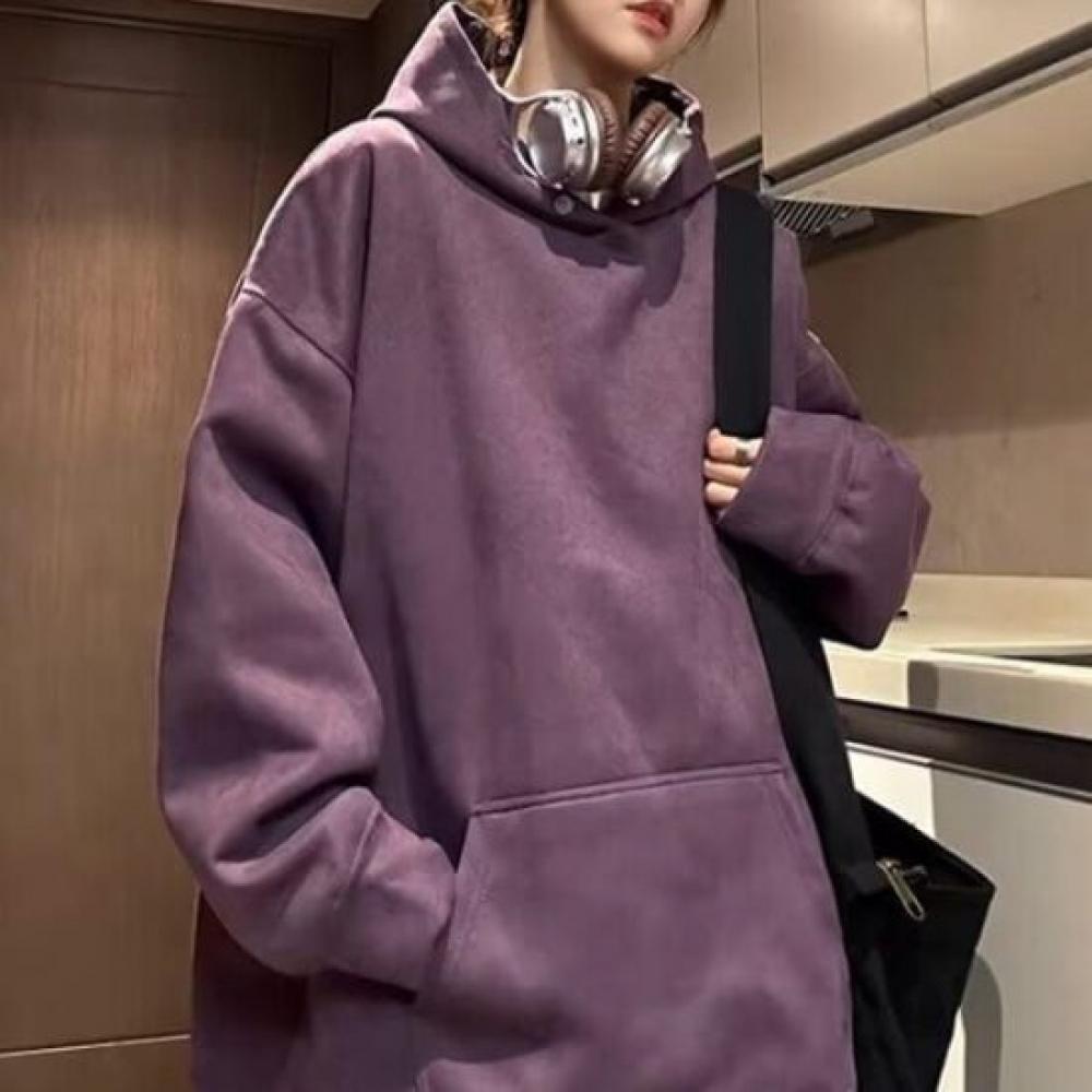 Navava Unisex Casual Plain Long Sleeve Hoodie Nt2092