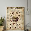 Kitchen Witchery Poster and Prints Grains Spices Spoon Peppers Canvas Painting For Dining Room Wall Art Pictures Home Art Decor