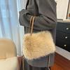 Autumn and Winter New Furry Bag Fur Crossbody Shoulder Strap Plush Bag Versatile Large Capacity Handbag for Women