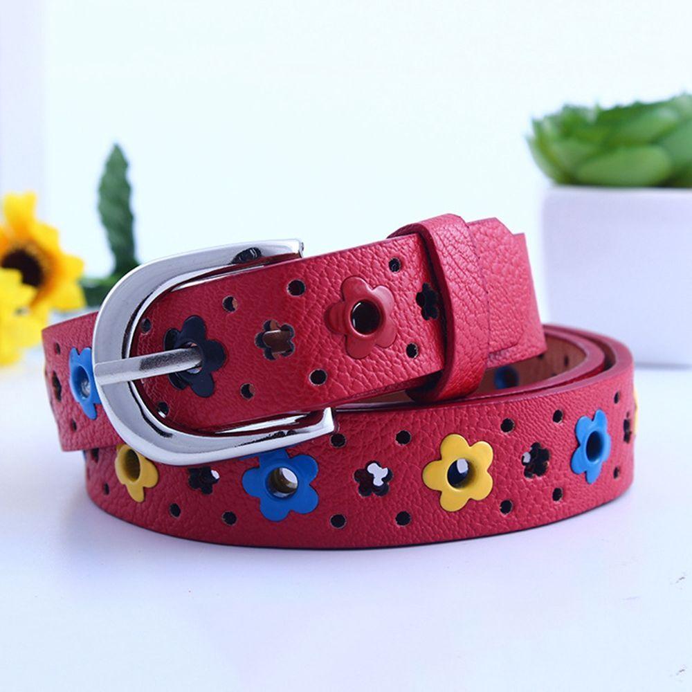 Girls PU Leather Kids Unisex Adjustable Belts Children Belt Waistband Waist Belt