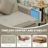 Three-Person Velvet-Feel Sofa Bed - Beige