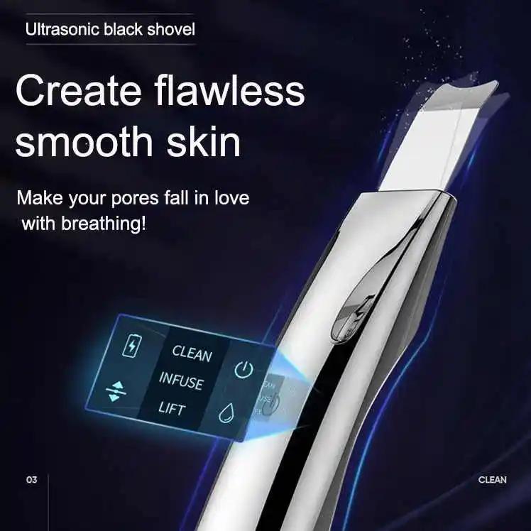 Многофункциональный скраб для кожи, ультразвуковая чистка, импорт ионов, EMS-лифтинг, USB-зарядная база