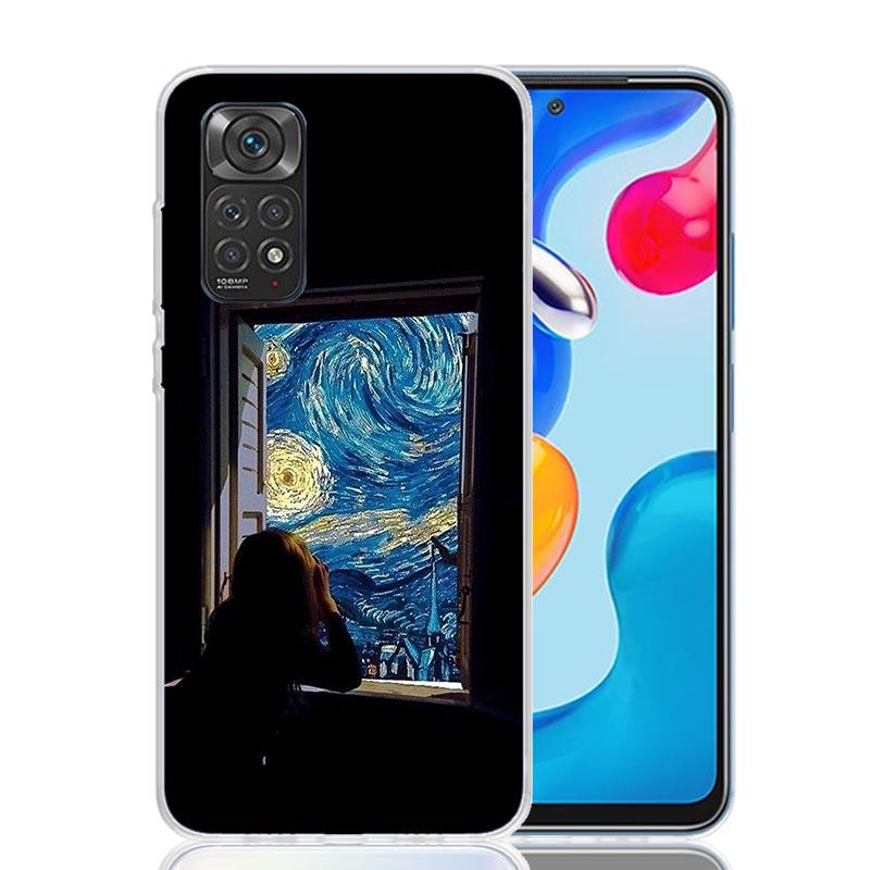 Van Gogh Mona Lisa Funny Art Case Phone Cover for Xiaomi Redmi Note 14 13 12S 12 11S 11 11T 11E 10S 10 Pro Plus 5G Trend Fundas