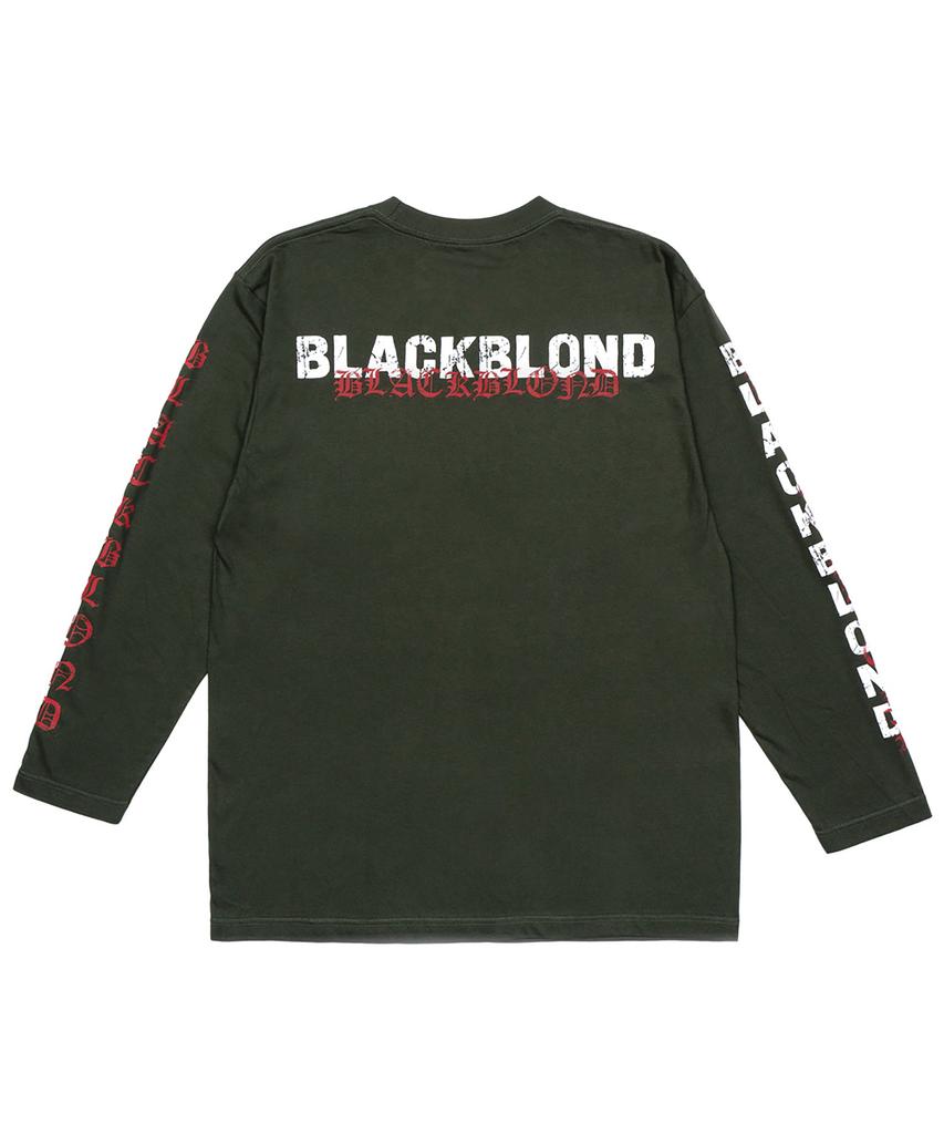 BLACKBLOND Vividi Лонгслив с перекрывающимся логотипом (хаки)
