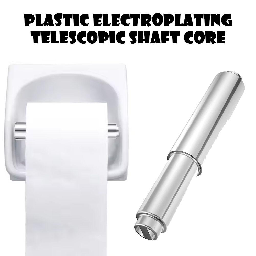 1pcs Toilet Paper Holder Roller Bathroom Paper Towel Plated Retractable Replacement Lightweight E2X5
