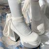 Женские туфли Мэри Джейн на платформе Модные элегантные туфли на толстом каблуке Женские туфли-лодочки