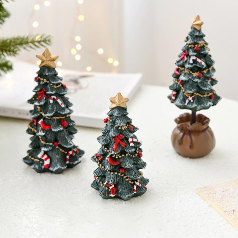 1 шт. прочный миниатюрный пейзаж настольный полимерный домашний декор рождественской елки мини долговечный