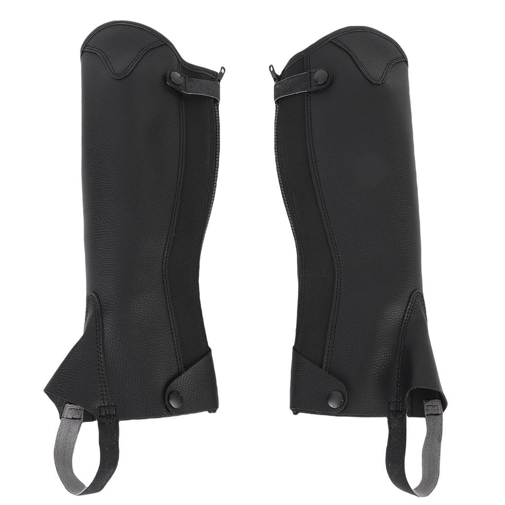 2PCS Equestrian Half Chaps for Kids Microfiber Protective Leg Guard Half Chap for Horse Riding CXL