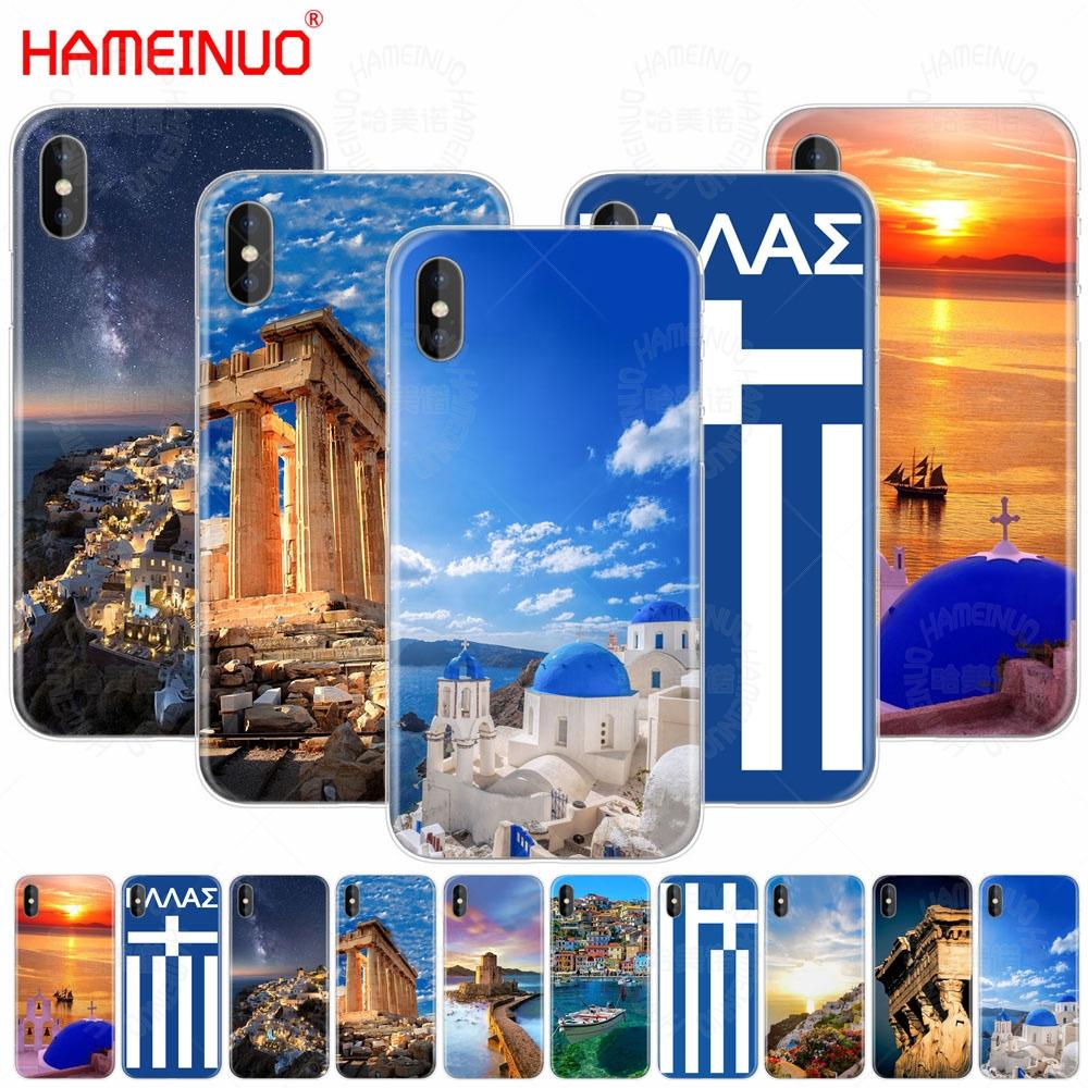 Чехол для мобильного телефона Hameinuo с древним флагом Греции и пейзажами для iphone X 8 7 6 4 4S 5 5S SE 5c 6s plus