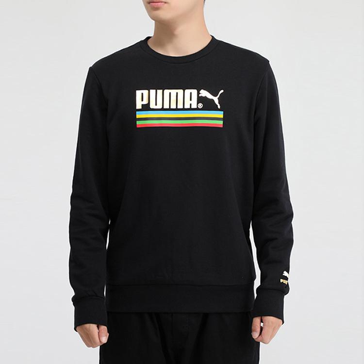 Puma Tfs Unity Crew Neck Толстовка Мужская Топы Черный 599285-01