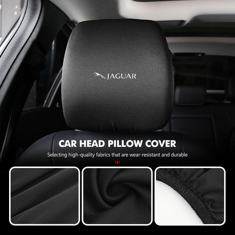 Car Seat Headrest Pillow Cover Dust Dirty-proof Protective Cover Accessories For Jaguar XF XJ XE XK S-Type F-Type X-Type F-Pace SS1
