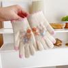 Windproof Plush Gloves Cold Proof Mittens Fashion Warm Gloves  for Children
