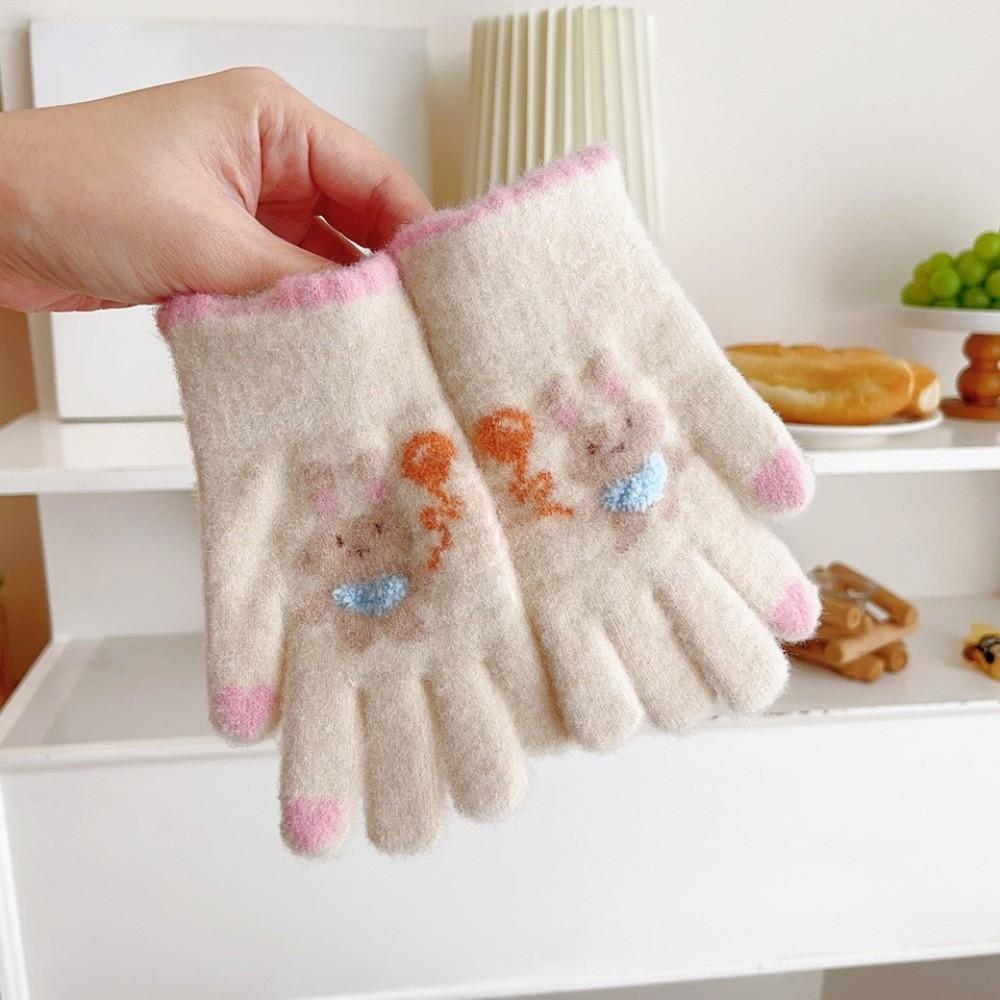 Windproof Plush Gloves Cold Proof Mittens Fashion Warm Gloves for Children