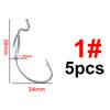 FTK 5 шт./лот, джиг-головка, рыболовный крючок, джиг-крючки для мягкой рыбы, наживка из углеродистой стали, крючки с погремушкой