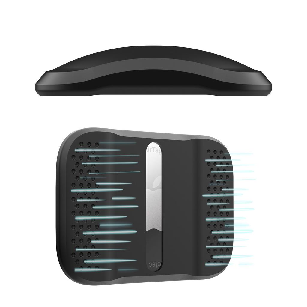 Magnetic case for AirTag locator - black