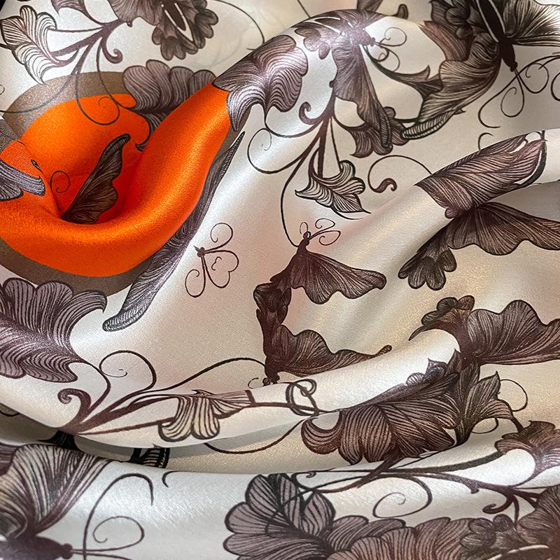 2024 Luxury Brand Scarf 100% Silk Bandana Women Square Scarves Wrap Kerchief Mulberry Fashion High Quality Headband Hijab Shawls