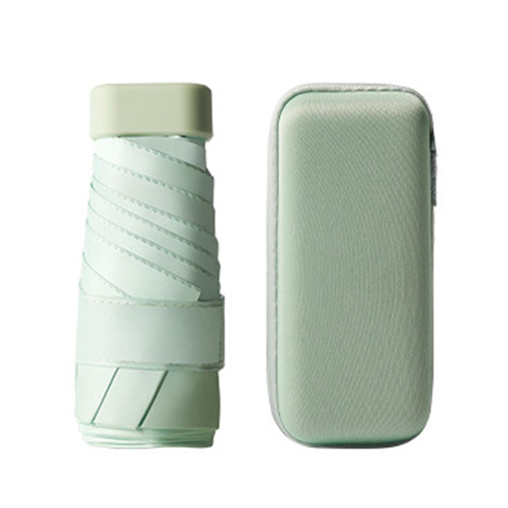 Мини складной зонт от солнца, портативные капсульные зонты от солнца с ящиком для хранения, наружные зонты от дождя для шопинга и путешествий