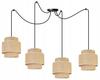 Hanging lamp, chandelier, ceiling lamp, boho jute lampshade