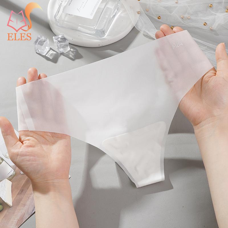 Женские трусики из ледяного шелка, трусики-стринги, женское бесшовное нижнее белье, трусики