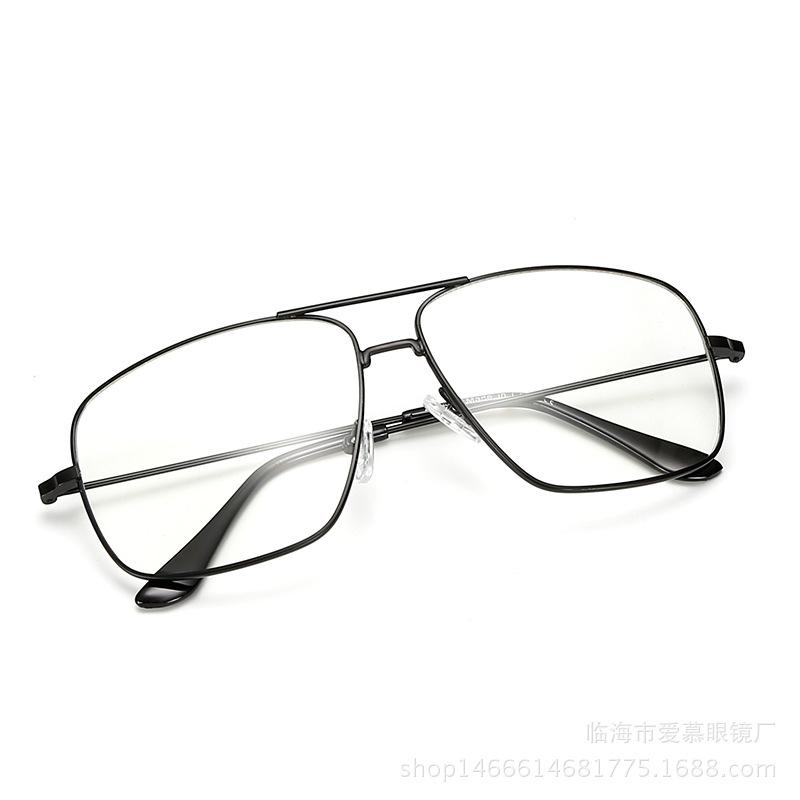 Металлические легкие очки с большой оправой Ретро плоские солнцезащитные очки для мужчин женщин Модные классические однотонные очки