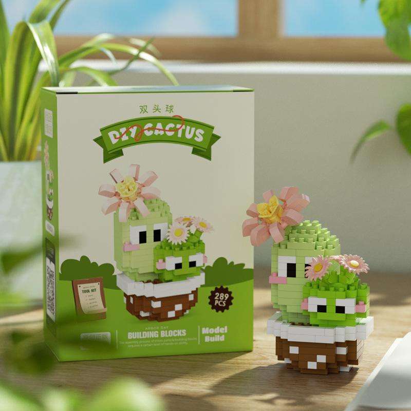 Имитация цветов, конструктор, подсолнухи, розы, суккуленты в горшках, вечные строительные блоки, букеты цветов и детские игрушки