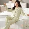 Women's 100% Cotton Pajama Set: Long-Sleeve Trousers, Loose Fit for Indoor/Outdoor Use In Spring, Autumn, and Winter.