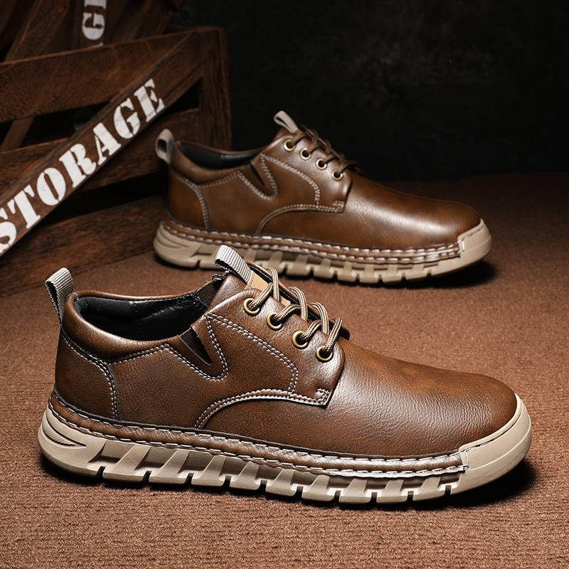 Male Sneakers Adult Non Slip Casual Desert Hiking Footwear Treking Shoes Trainers Outdoor Casual Leather Mens Shoes Retro Style