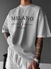 2026 Summer Unisexs Pure Cotton Tshirt with Simple Letter Print Street Outdoor Casual Fashionable Comfortable Soft Breathable
