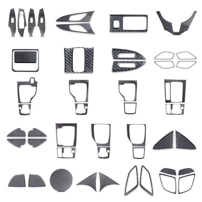 Углеродное волокно автомобильная дверь, панель переключения передач, центральное управление, декоративная крышка, наклейки для салона автомобиля Mazda 3 Axela